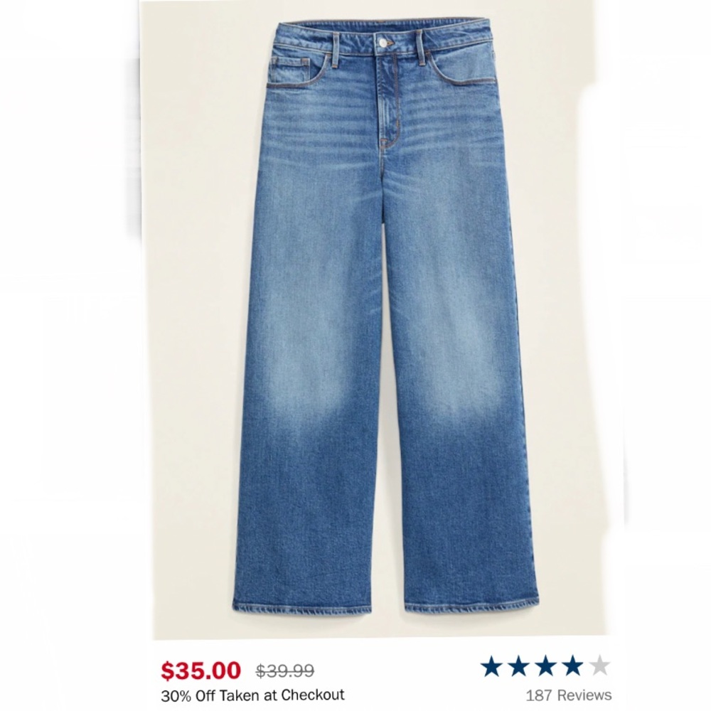 Women’s old navy wide leg jeans